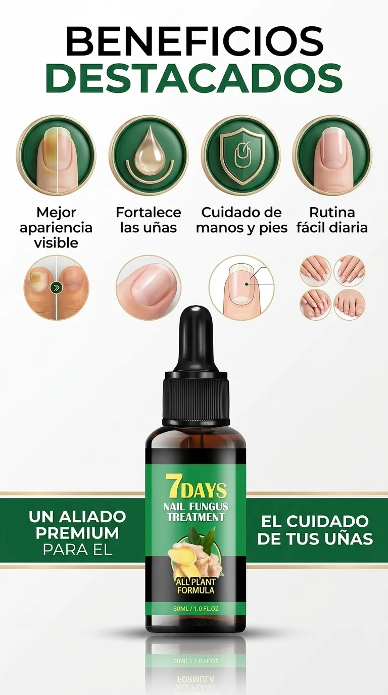 Tratamiento de hongos en las uñas de 7 días – Sérum Reparador de Uñas