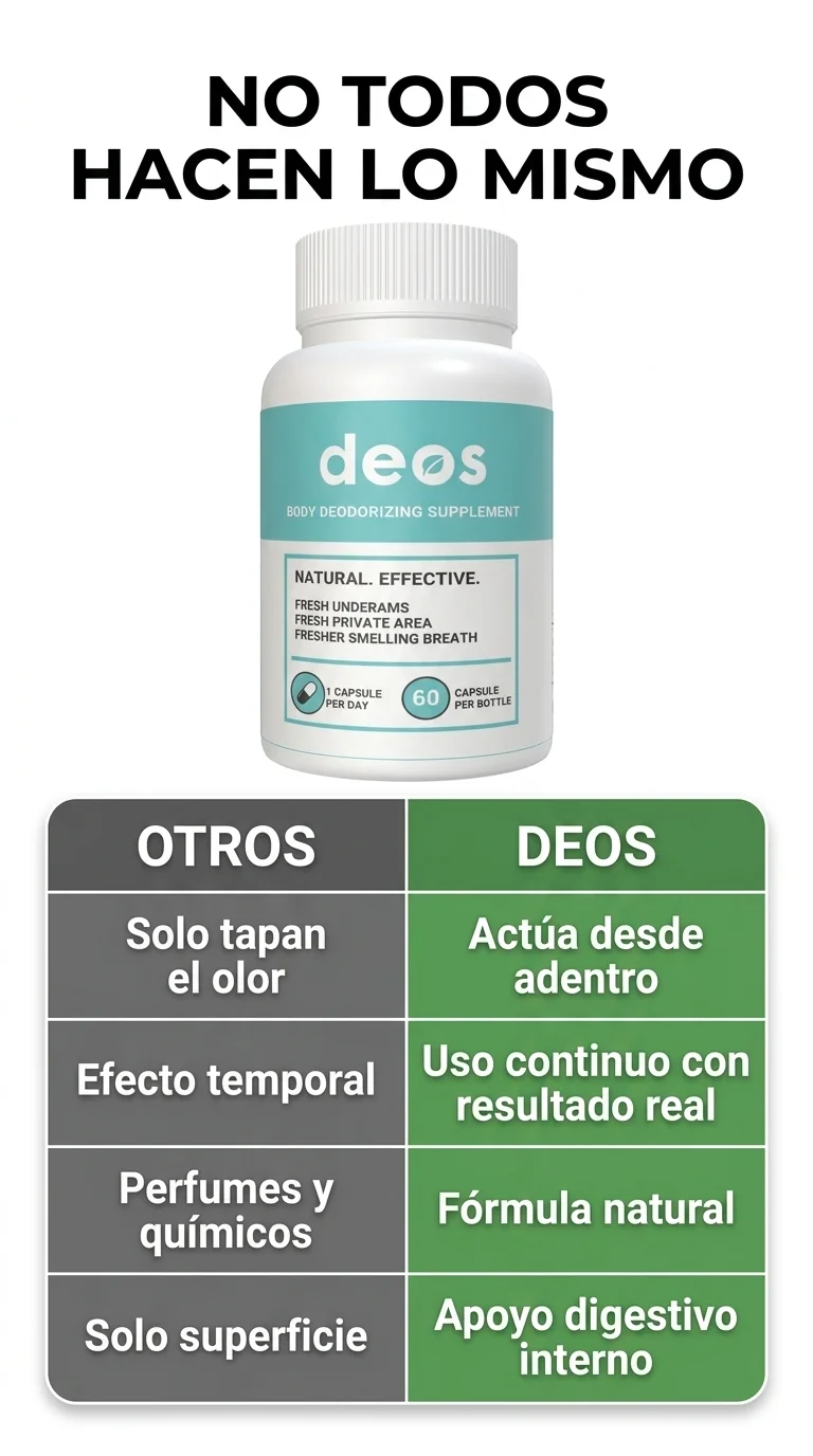 Adiós Al Mal Aliento - DEOS SUPLEMENTO – DESODORANTE INTERNO