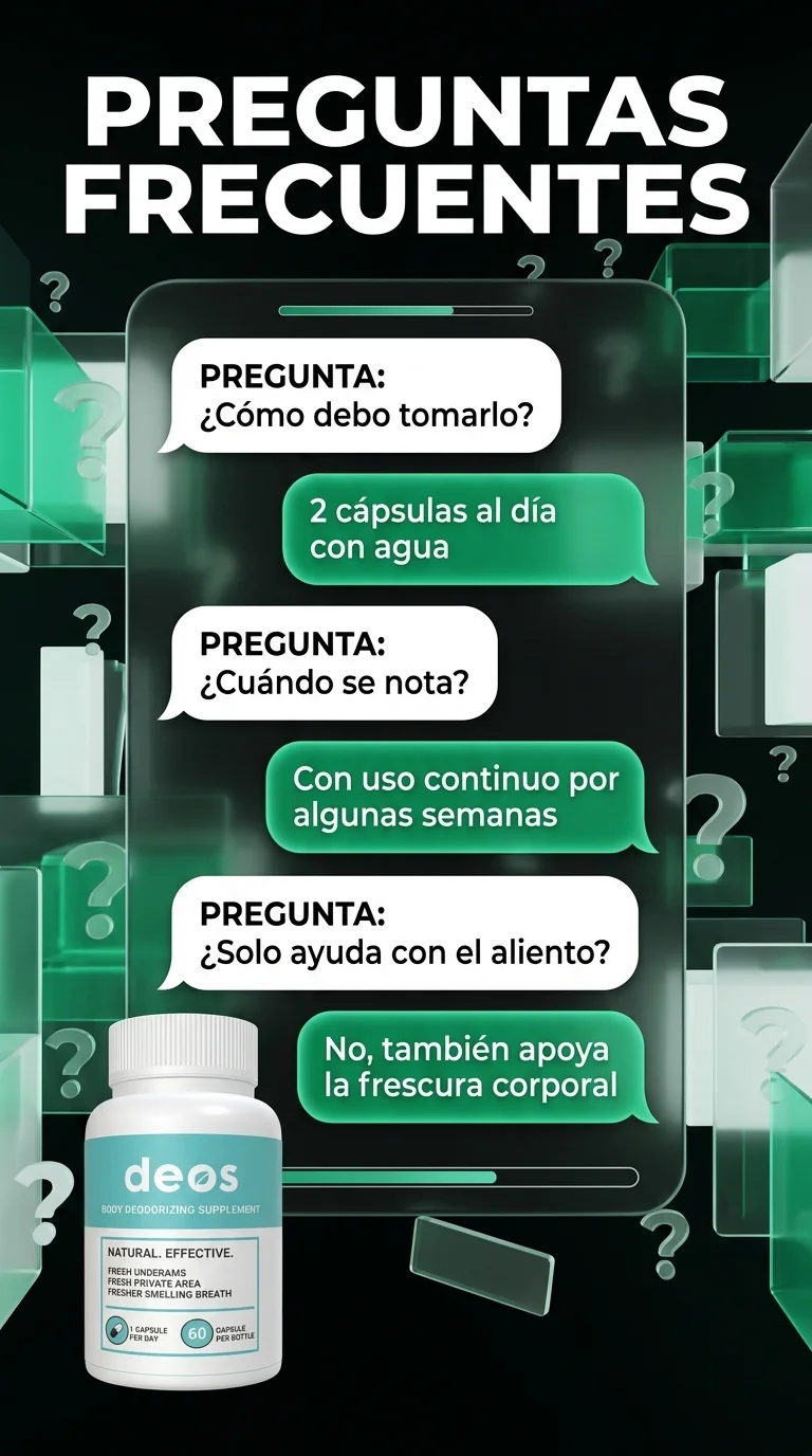 Adiós Al Mal Aliento - DEOS SUPLEMENTO – DESODORANTE INTERNO