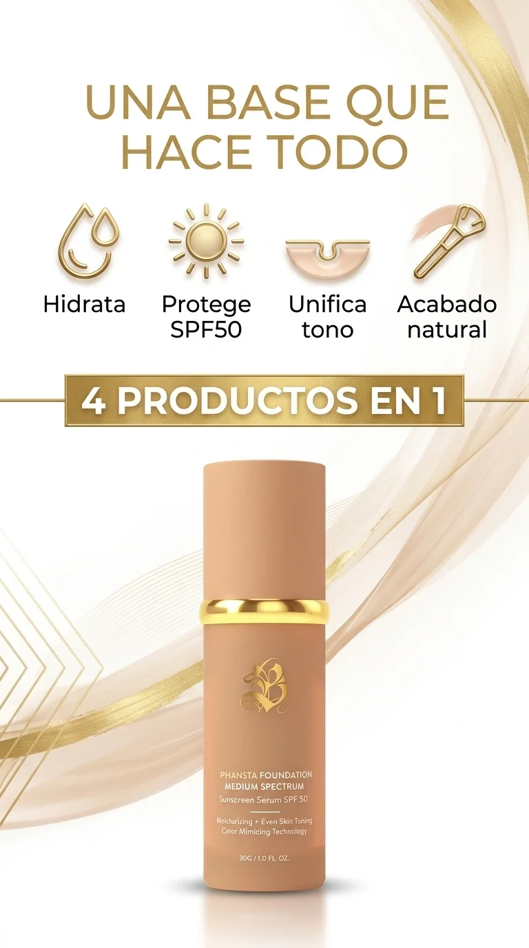 Base Adaptativa Biomimic 4 en 1™ – Tono Perfecto Inteligente
